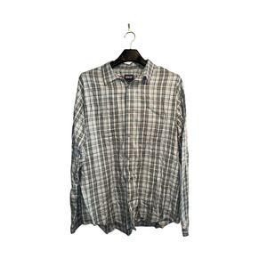 Patagonia Organic Cotton Men's Size XXL Long Sleeve Plaid Button Up